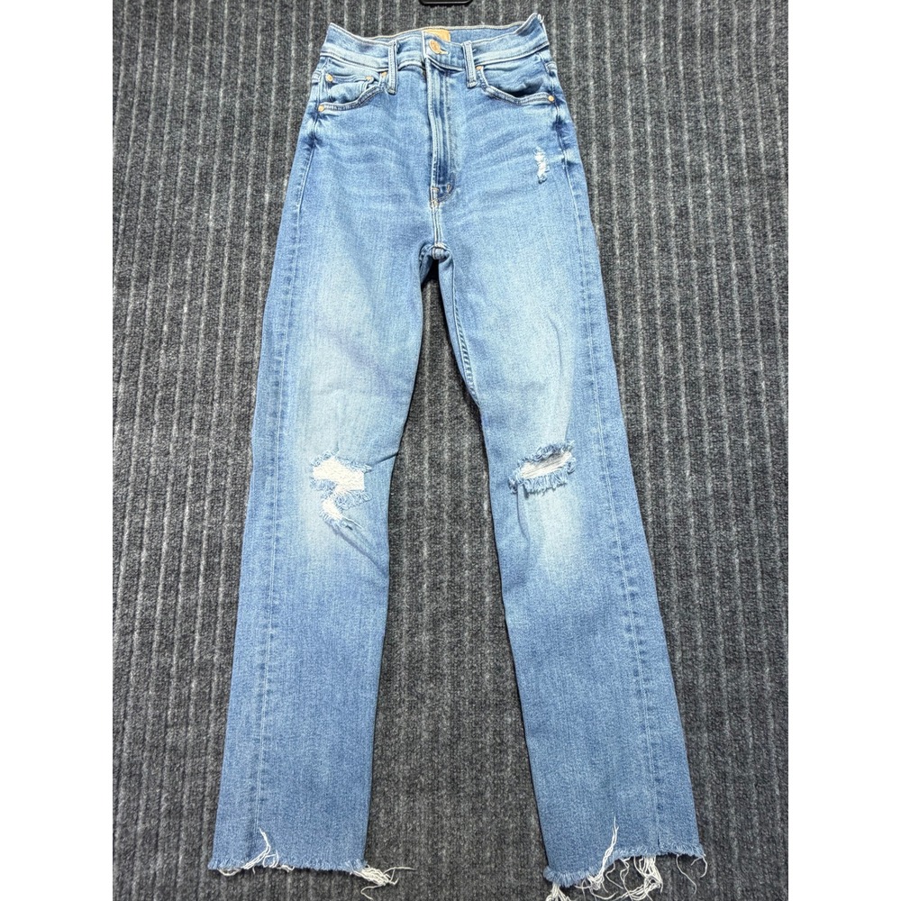 Mother High Waisted Rider Skimp Women 26 Distressed Frayed Hem Casual Streetwear